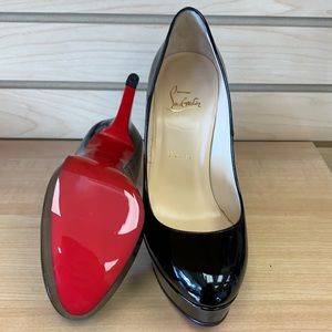 Christian Louboutin Bianca 140 Black Patent Calf Size EU 37.5 US 7.5